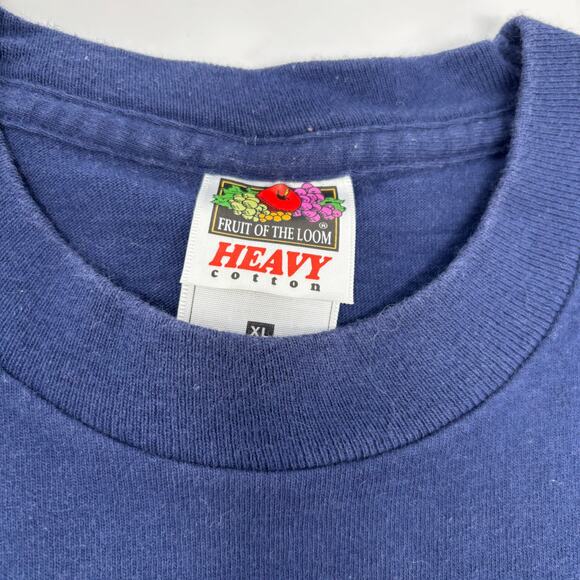 Vintage Fruit of the Loom San Francisco Navy Blue Single Stitch Crewneck T-Shirt - Picture 2 of 5